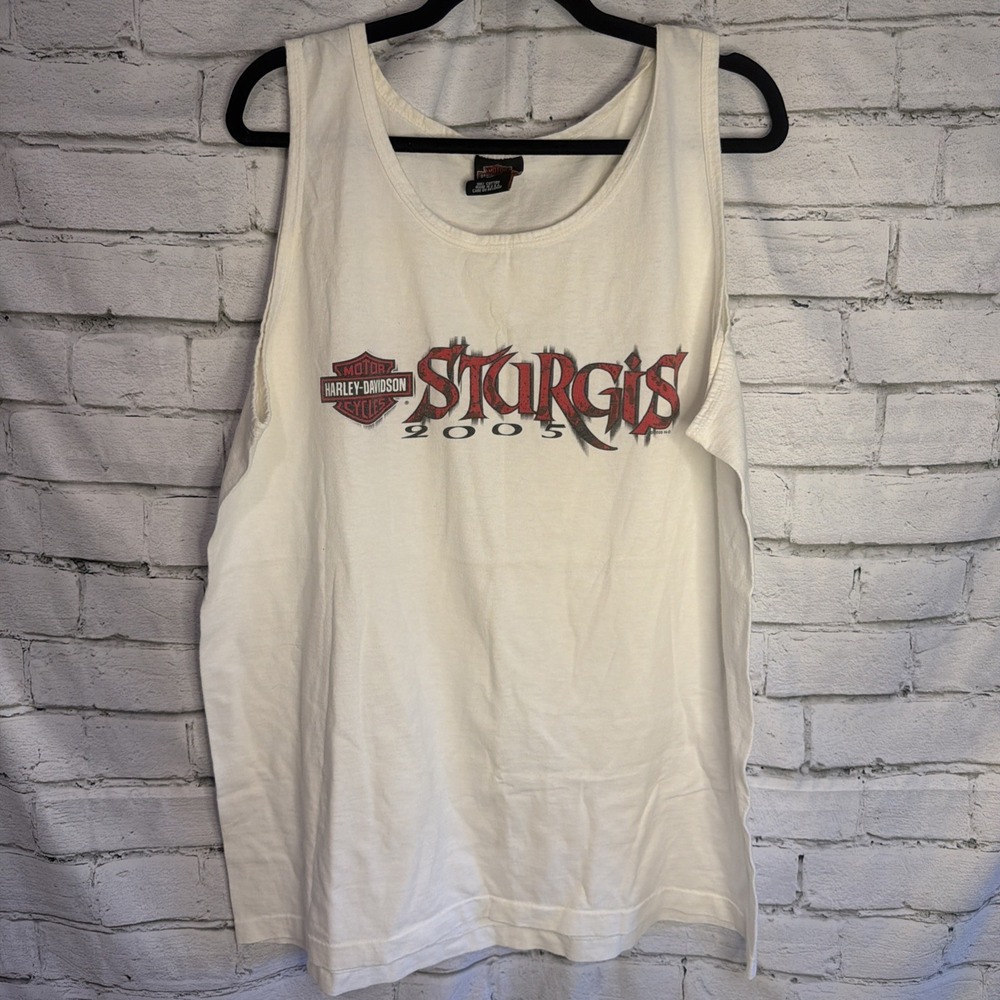 Vtg‎ Harley Davidson Black Hills Sturgis Tank Top T-shirt Sz Xl Rare EUC